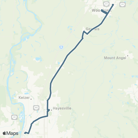 Cherriots Woodburn / Salem Express map