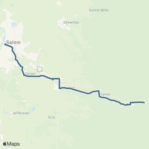 Cherriots Santiam / Salem Express map