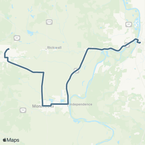 Cherriots Polk County / Salem Express map