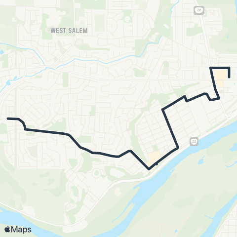 Cherriots Glen Creek / Eola map