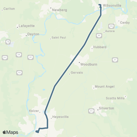 Cherriots Wilsonville / Salem  Express map