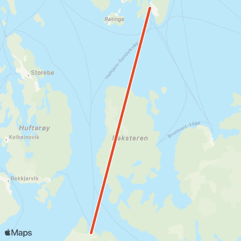 Skyss Halhjem - Sandvikvåg map