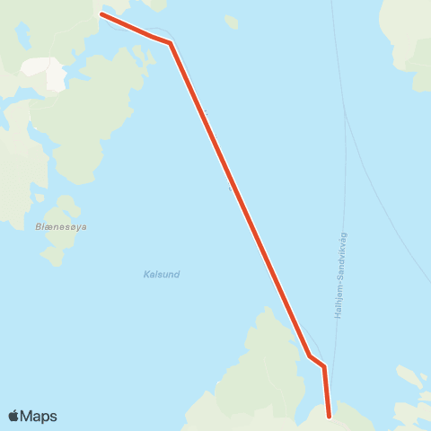 Skyss Husavik - Sandvikvåg map