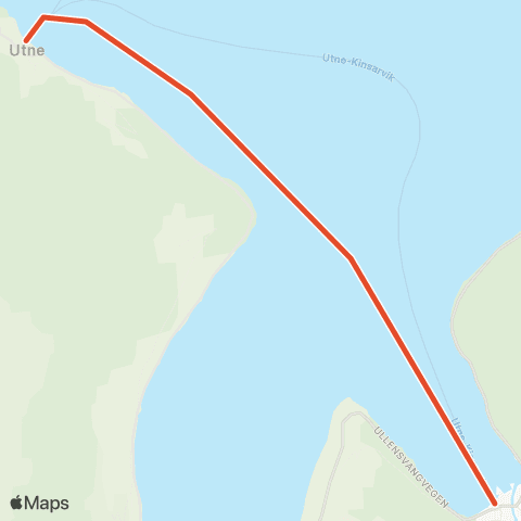 Skyss Kinsarvik - Utne map