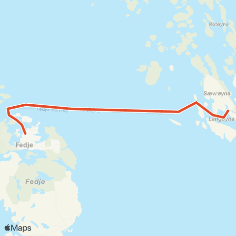 Skyss Fedje - Sævrøy map