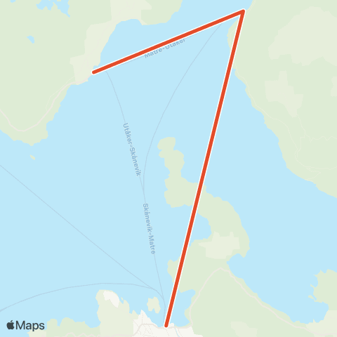 Skyss Skånevik - Matre - Utåker map