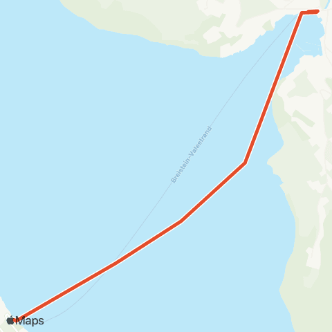 Skyss Valestrandfossen - Breistein map