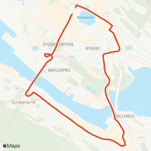 Skyss Bergen sentrum - Solheimsviken map