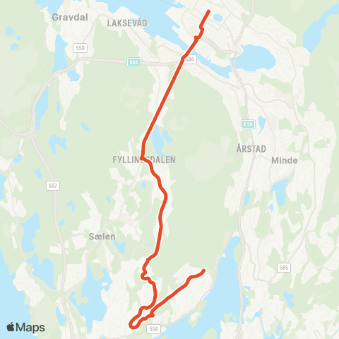 Skyss Bergen sentrum - Bønes map