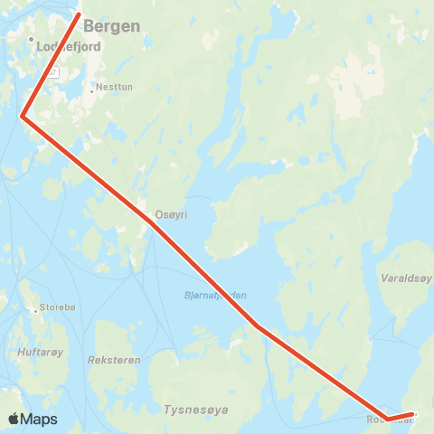 Skyss Hardangerfjordekspressen map