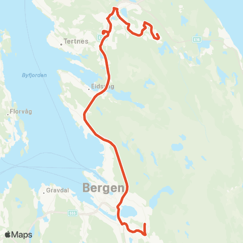 Skyss Åsane terminal - Haukeland sjukehus map