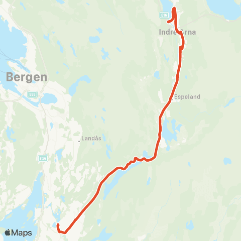 Skyss Arna stasjon - Stølsvegen - Haukeland - Nesttun map