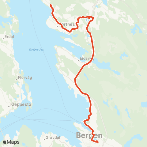 Skyss Tertnes - Åsane terminal map
