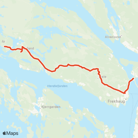 Skyss Io-Eikeland-Smugleitet - Tveit - Meland - Frekhaug map