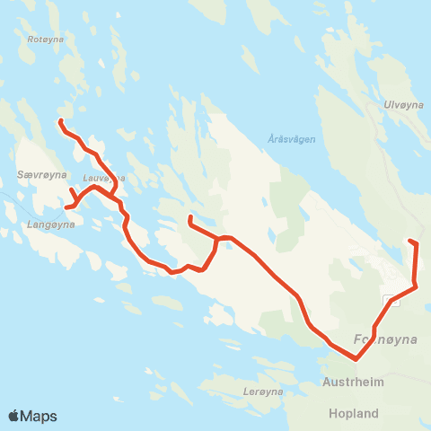 Skyss Sævrøy - Mastrevik map