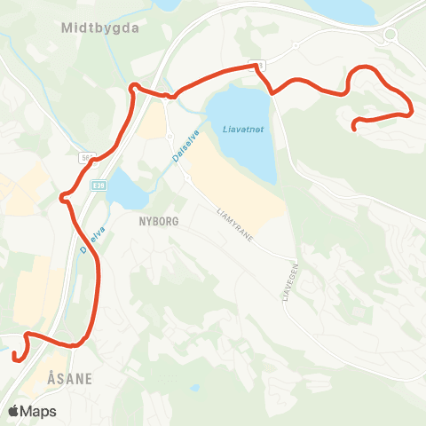 Skyss Langarinden - Åsane terminal map