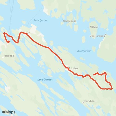 Skyss Vågseidet - Skauge - Myking - Eikanger map