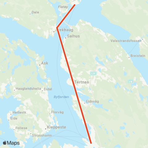 Skyss Nordhordland map