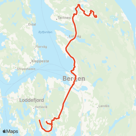 Skyss Flaktveit - Hesjaholtet map