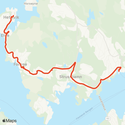 Skyss Hetlevik - Norrønaheimen - Kleppestø terminal map