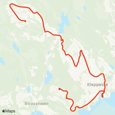 Skyss Stongafjellet - Kleppestø - Krokåsfeltet map
