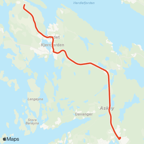 Skyss Berland / Heggernes - Ravnanger terminal map