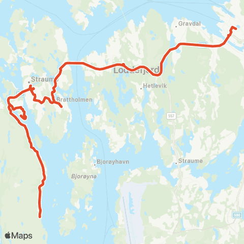 Skyss Liaskjæret - Straume map