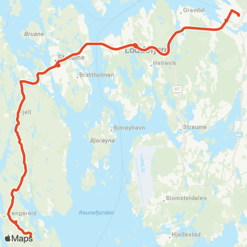 Skyss Skogsskiftet - Bergen map