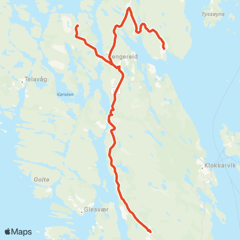 Skyss Kallestad / Haganes - Tellnes skule map