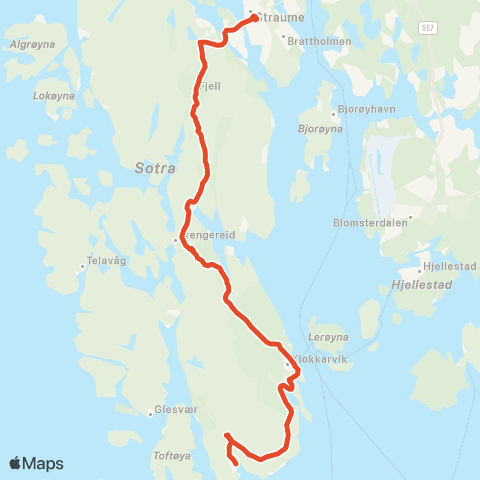 Skyss Forland - Skogsskiftet map
