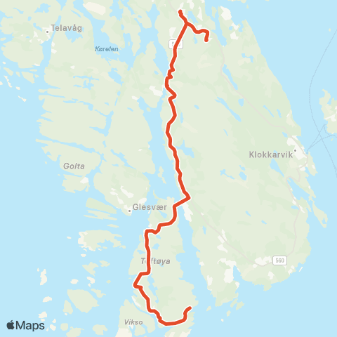 Skyss Sæle-Viksøy - Skogsskiftet map