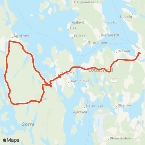 Skyss Ågotnes - Bergen map