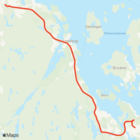 Skyss Morland / Fjæreide - Ågotnes map