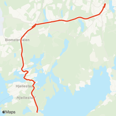 Skyss Milde - Hjellestad - Birkelandsskiftet map