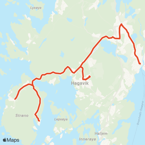 Skyss Strøno - Osøyro map