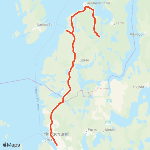 Skyss Buavåg map