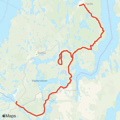 Skyss Ålfjorden map