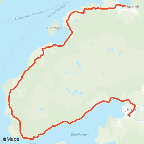 Skyss Etne-Skånevik map