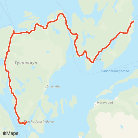 Skyss Gjermundshamn-Våge-Hodnanes map