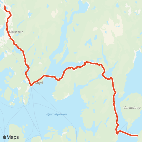 Skyss Bergen-Eikelandsosen-Gjermundshamn map