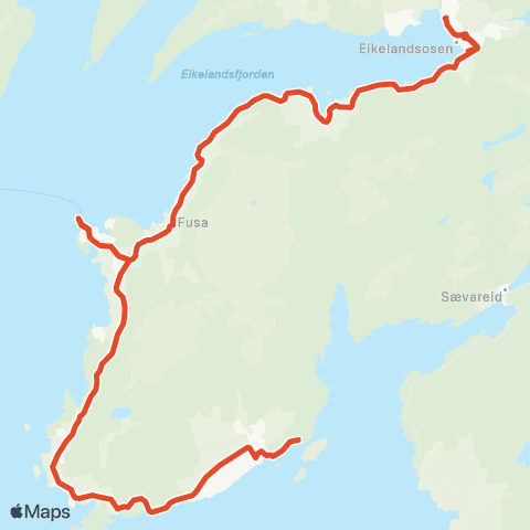 Skyss Venjaneset-Strandvik map