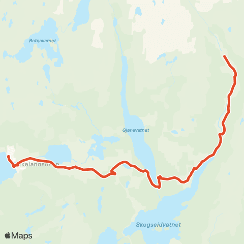Skyss Tveita-Gjon-Holdhus map