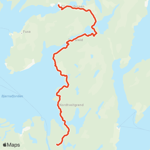 Skyss StussvikHovda - Nortveitgrend - Kilen map