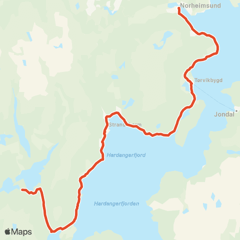 Skyss Øystese-Norheimsund-Mundheim map