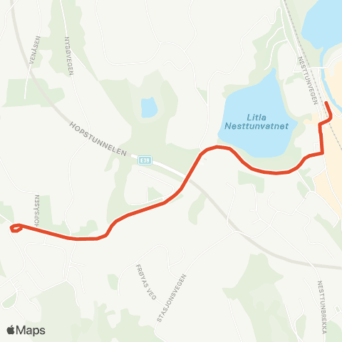 Skyss Skiparvik - Nesttun map