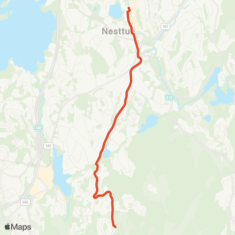 Skyss Smørås - Nesttun map