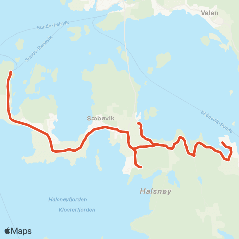Skyss Halsnøy map