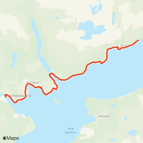 Skyss Skuleruter Kvam map