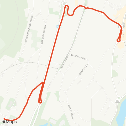 Skyss Grønnestølen - Wergeland map