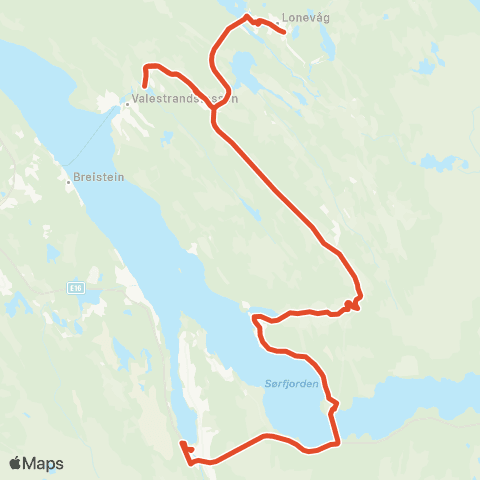 Skyss Hatland - Lonevåg - Kvisti - Arna map
